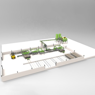 Fully automatic lightweight wall panel production line